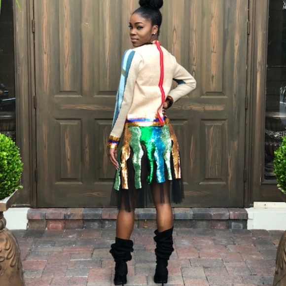 All Eyes On Me Sequins Sweater and Skirt Set - Picture 4 of 5